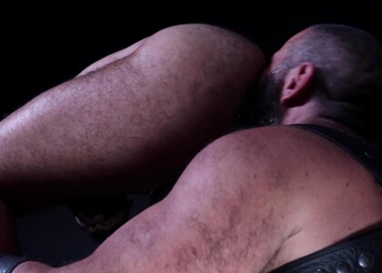 Big Hairy Bear Sucks a mean Big Hunk Dick